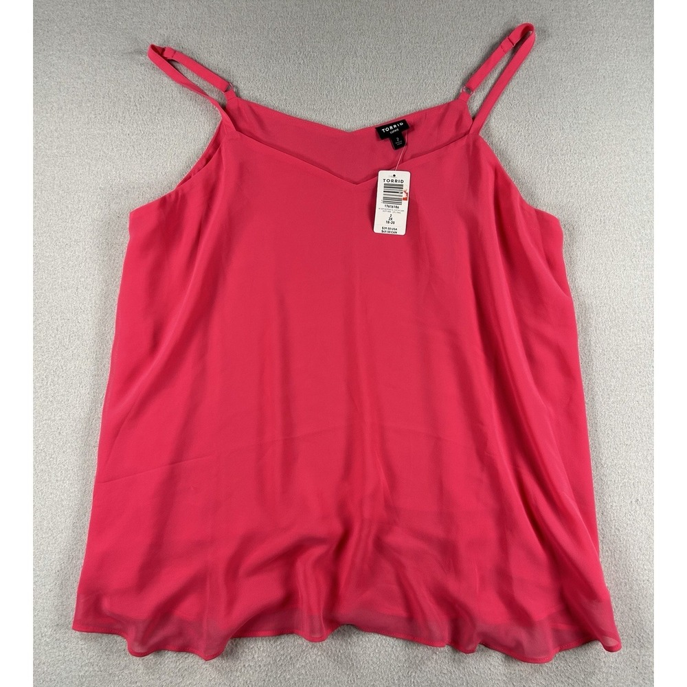 Torrid Womens Sophie Swing Cami Blouse Size 2 18/20 NWT PINK